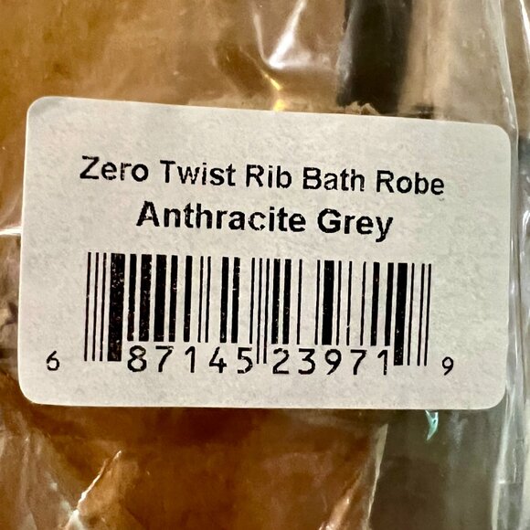 Robe - Melange Home 100% Turkish Zero Twist Rib bathrobe - Picture 4 of 7